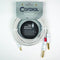 Cordial 10' Y Adapter - 1/8" TRS to L/R 1/4" Mono - White - CFY3WPP-LONG-SNOW
