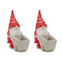 Raincoat Garden Gnome Statue with Wheelbarrow Planter 24.75"H