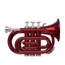 Stagg Bb Pocket Trumpet with Brass Body - Red - WS-TR247S