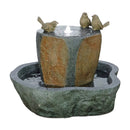 Stone Bird Bath Pool Fountain 22"D