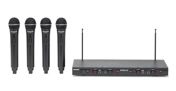 Samson Stage 412 Frequency-Agile Quad-Channel Handheld VHF Wireless System