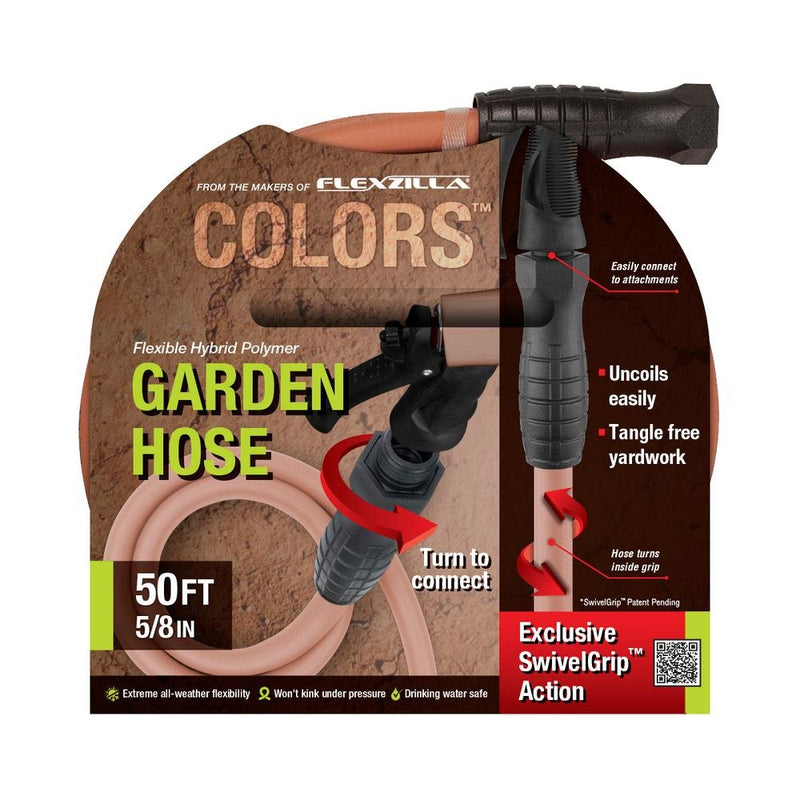 Flexzilla Colors SwivelGrip Garden Hose 5/8in x 50ft 3/4in 11 HFZC550T –  Sweetheart Deals