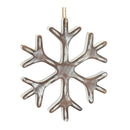 Wooden Snowflake Ornament with White Washed Finish (Set of 12)