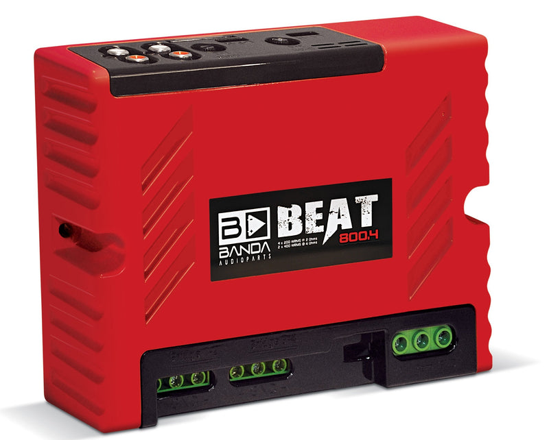 Banda Beat 800 Watt X 4 Channel 2 Ohm Car Amp - Red - BEAT800.42RED