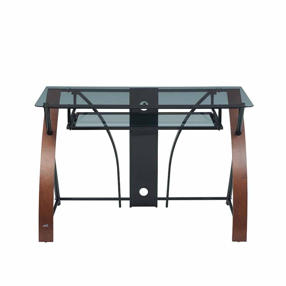 Bello Vibrant Espresso Computer Desk with Curved Wood Sides - CD8841 ...
