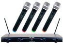 VocoPro VHF Wireless Microphone System Four Channel Rechargeable - VHF-4005-1