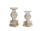 Weathered Stone Candle Holder (Set of 2)