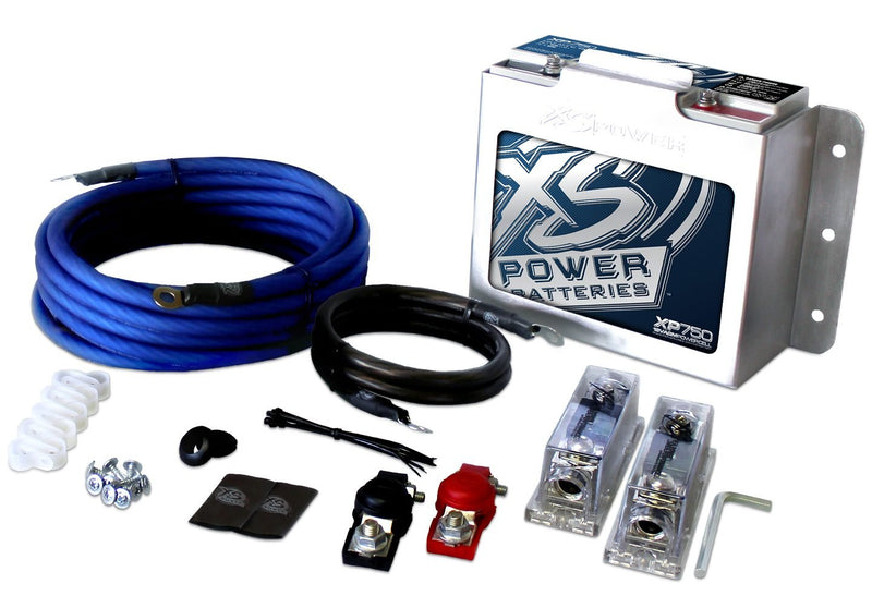 XS Power AGM Battery Power Cell & Installation Kit for Audio Systems - XP750-CK
