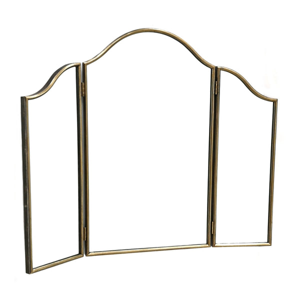 Iron Metal Tri Fold Vanity Mirror 36"L