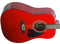 Oscar Schmidt OG2 Dreadnought Acoustic Guitar Trans Red - OG2TR