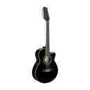 Stagg Mini-Jumbo Electric Acoustic Concert Guitar w/ FISHMAN Preamp - Black