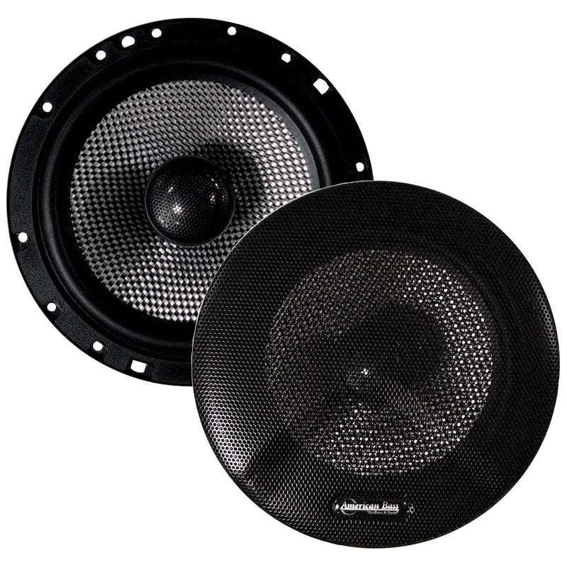 SPEAKER 6.5" 2-WAY (pair) 160WATTS AMERICAN BASS;CARBON FIBER SQ6.5