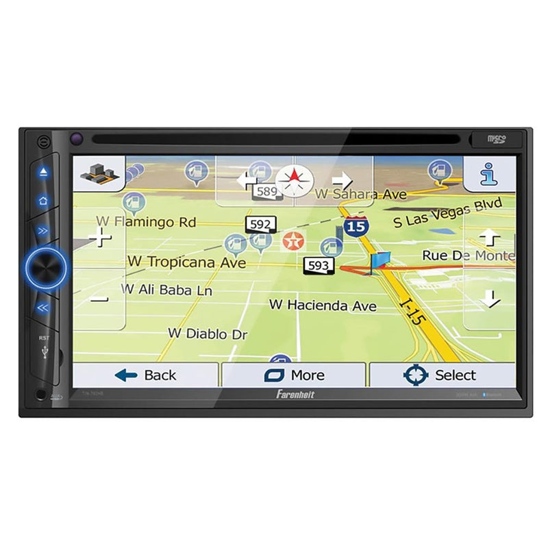 Farenheit 7" LCD DDin Navigation Indash DVD Player Bluetooth TIN-702HB