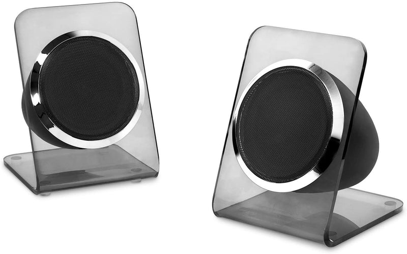 Victrola Modern Acrylic Turntable w/ Bluetooth® Speakers - VM-100C-BLK (Black Smoke)
