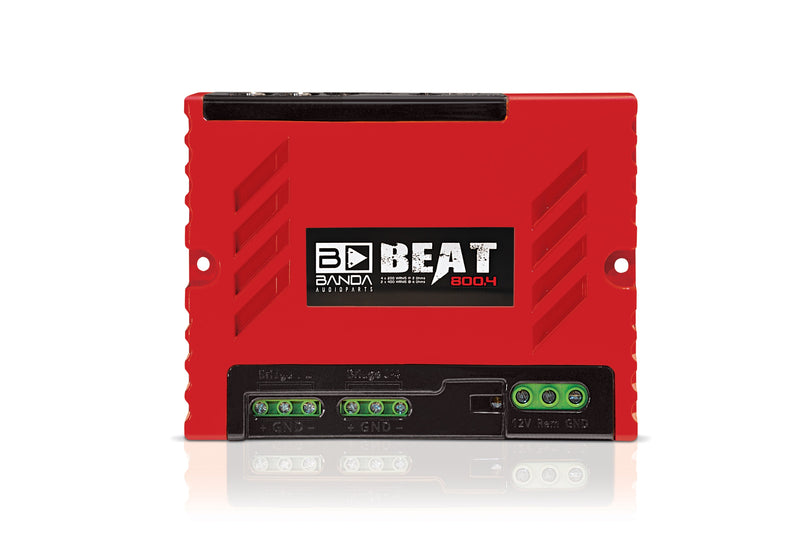 Banda Beat 800 Watt X 4 Channel 2 Ohm Car Amp - Red - BEAT800.42RED
