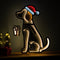 Santa Dog Infinity Light Display 31.25"H