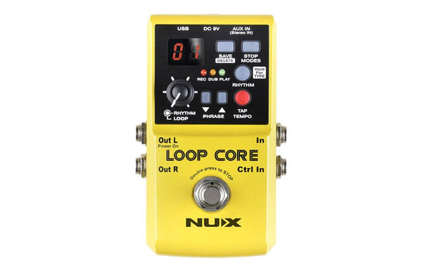 NUX Loop Core Guitar Effect Pedal Looper w/ Drum Patterns & Tap Tempo