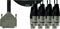 Cordial 16' TASCAM D-Sub 25-Pin Male to Eight 3-Pin XLRF Cable - CFD5DFT