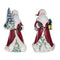 Santa Figurine with Lantern and Pine Tree (Set of 2)