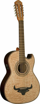 Oscar Schmidt OH32SEQN Acoustic-Electric Bajo Quinto w/Burled Maple & Gig Bag
