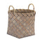 Natural Woven Wicker Basket with Handles (Set of 3)