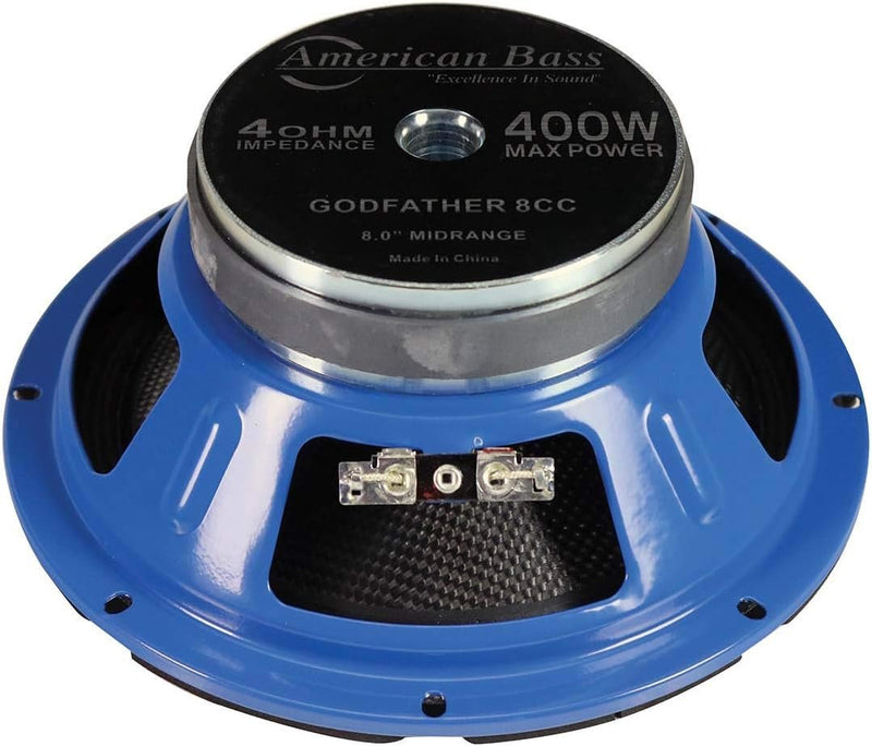 American Bass GF-8CC 400 Watt 4 Ohm Godfather Series 8" Midrange Speaker