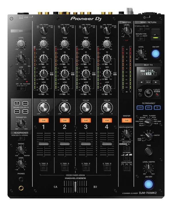 Pioneer DJ DJM-750MK2 4-Channel DJ Mixer With Effects and rekordbox