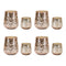 Rose Gold Glass Candle Holder (Set of 8)