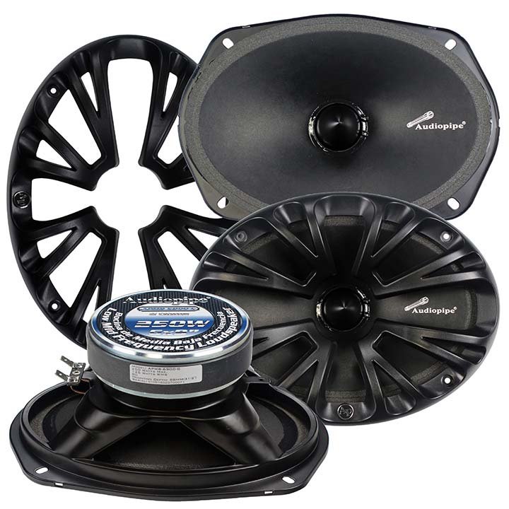 Audiopipe 6″X 9″ 250W Max 8 Ohm Midrange Car Speakers - Pair - APMB6900C