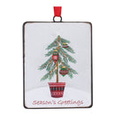 Seasons Greetings Pine Tree Ornament (Set of 12)