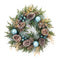 Decorated Mixed Pine Wreath 27"D