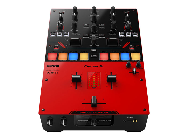 Pioneer DJ DJM-S5 2-Channel DJ Mixer - Gloss Red