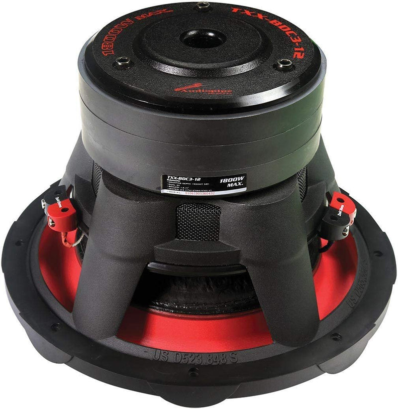 Audiopipe 12" Car Subwoofer 1800W Max 3” 4-Layer Dual Voice Coil - TXXBDC312