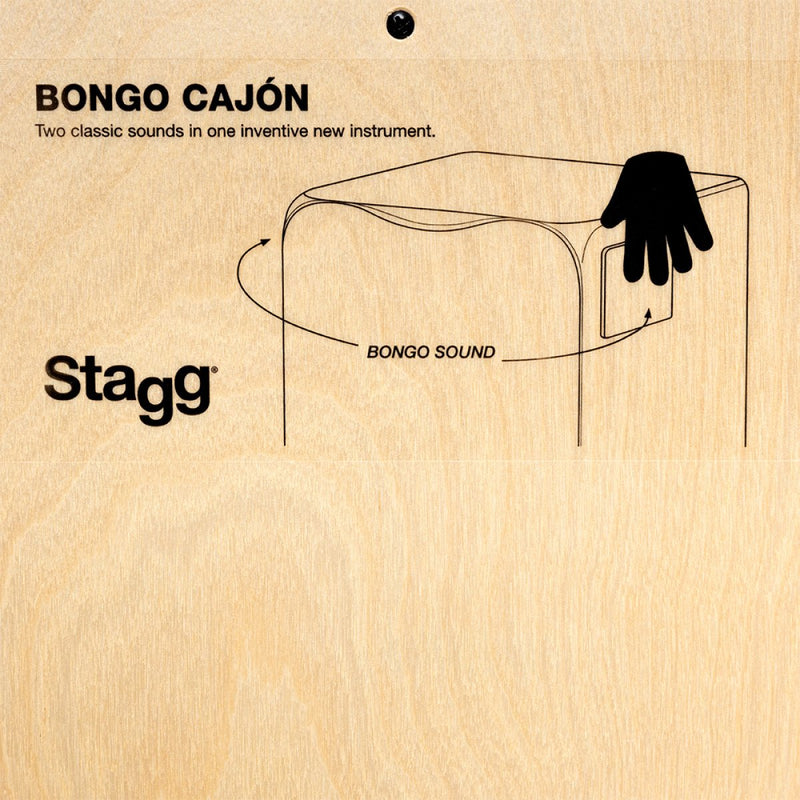 Stagg Standard Cajon with Bongo Side - CAJ-BONGO-N