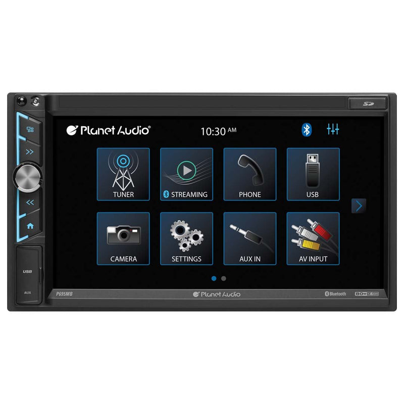 Planet Audio 6.95” 2-DIN Touchscreen Receiver w/ Backup Camera & Android Auto
