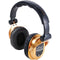 DJ Tech eDJ-500 Gold Headphones w/1/4-inch adapter & 1/8-inch adapter