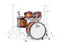 Gretsch Renown 4 Piece Drum Set (20/10/12/14) - Satin Tobacco Burst