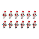 Plush Santa Ornament  (Set of 12)