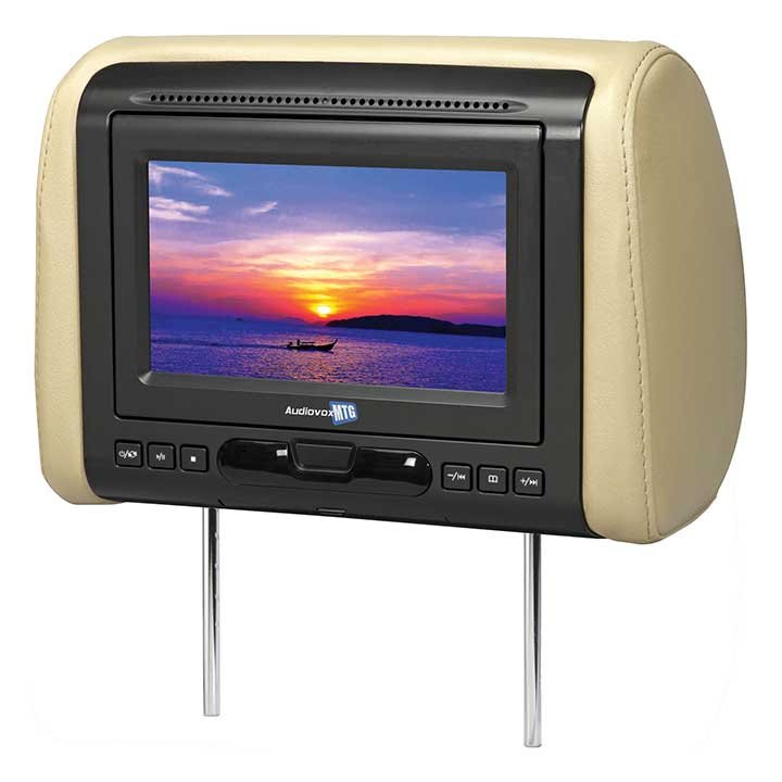 Audiovox 7″ Car Headrest Monitor w/ DVD Player & Color Skins - MTGHRD1