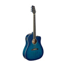 Stagg Dreadnought Acoustic Electric Guitar - Transparent Blue - SA35 DSCE-TB