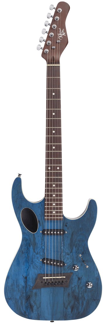 Michael Kelly Hybrid 60 Port Semi-Hollow Electric Guitar - Trans Blue - MK60HTBMRC