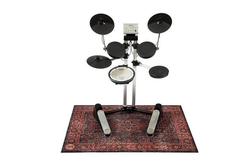 Drum N Base 4.26' X 3’ Vintage Persian Style Stage Rug - Black Red - VP130-RBL