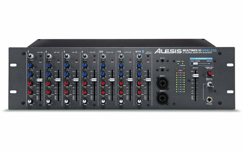 Alesis MultiMix 10 Wireless 10-Channel Mixer w/ Bluetooth & 3U Rackmount Design