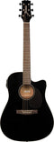 Jasmine J-Series Acoustic Electric Guitar w/ Case - Black - JD39CE-BLK