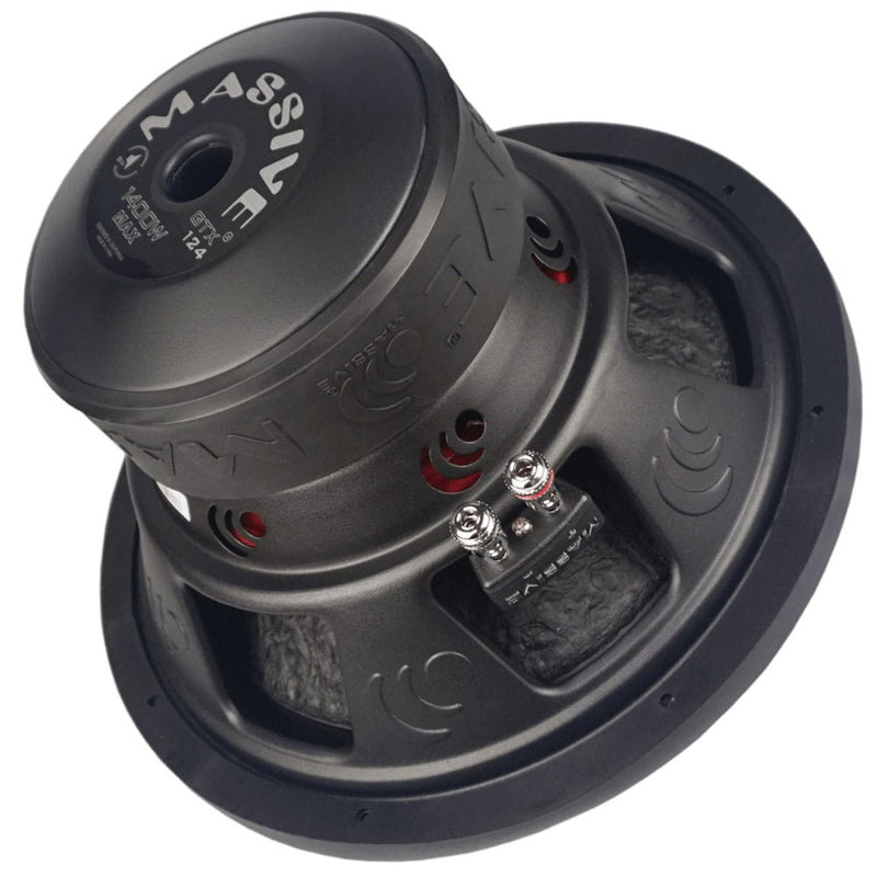 Massive Audio GTX124 12" 700 Watts RMS Dual 4 Ohm Subwoofer