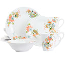 Elama Spring Bloom 16 Piece Round Porcelain Dinnerware Set ELM-SPRINGBLOOM16