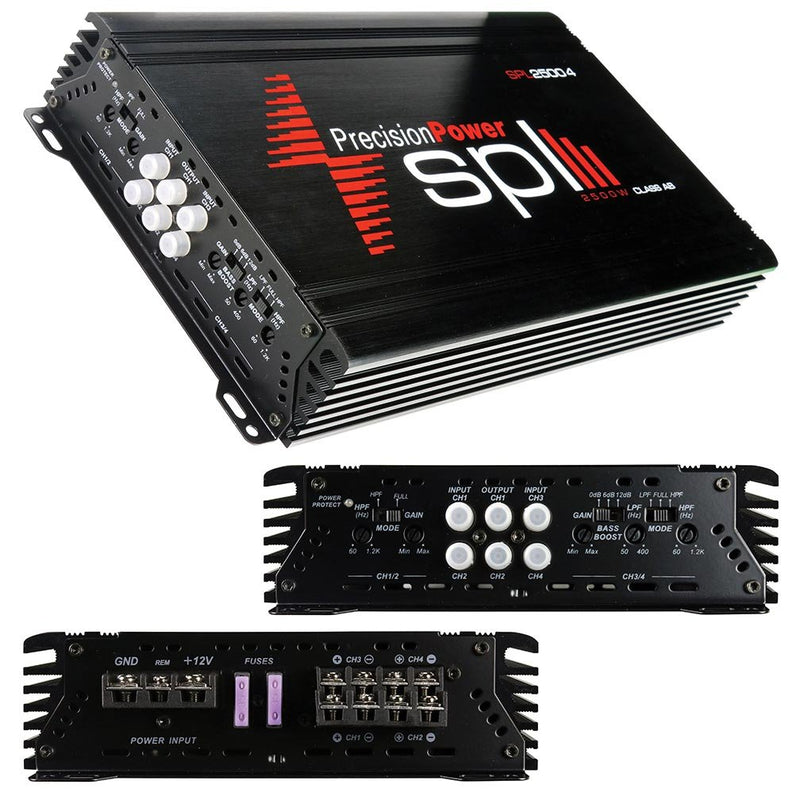 Precision Power Amplifier 2500 Watts Max 4 Channel SPL25004