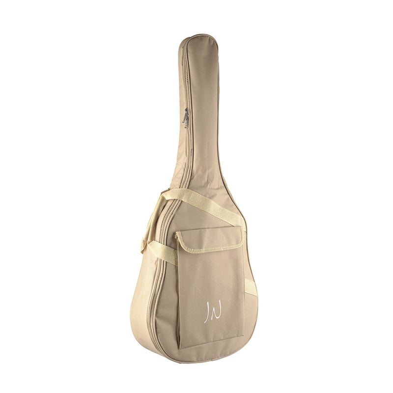 JN Guitars Left-Handed Mini Auditorium Acoustic Guitar w/ Gig Bag - Natural