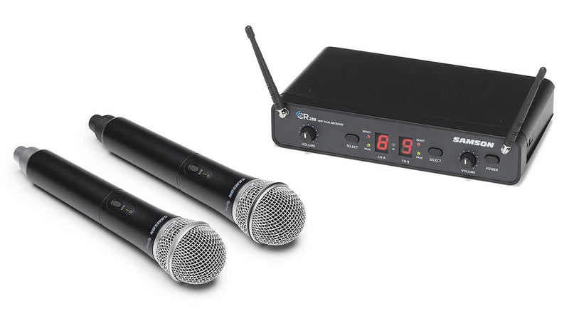 Samson Concert 288 Handheld Wireless Microphone System Dual Channel Band I