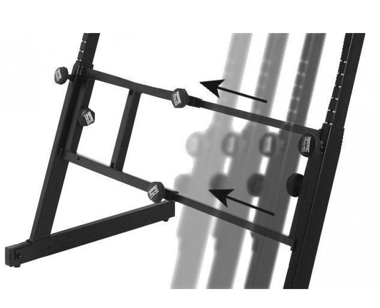 On-Stage Folding-Z Keyboard Stand with Second Tier - KS7365EJ